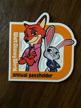 New Walt Disney World Annual Passholder Magnet - Judi and Nick from Zootopia